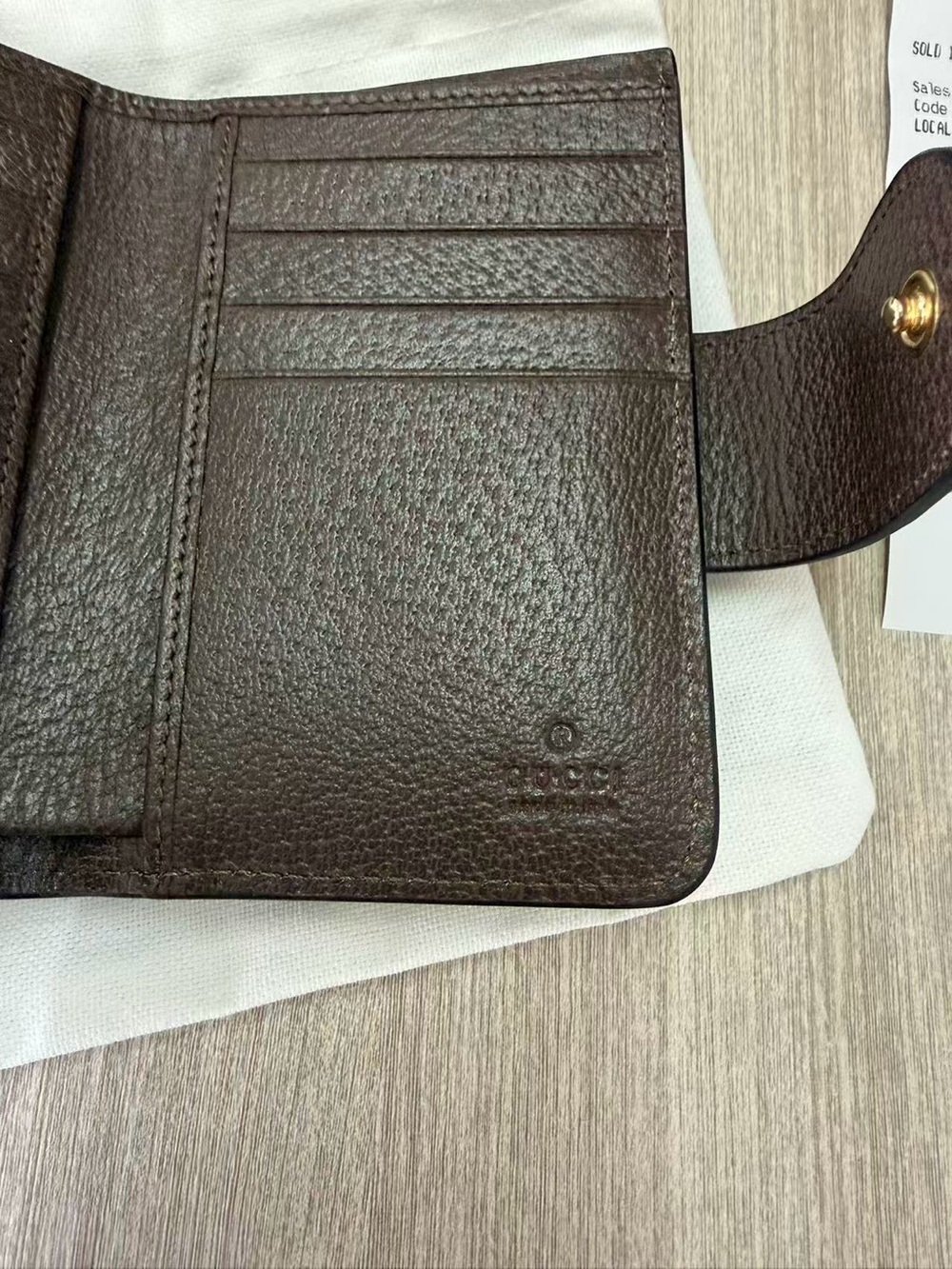 Gucci Brown GG Canvas Wallet with Green and Red Web Stripe - Picture 10 of 16
